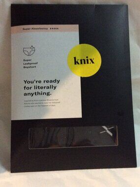 NWT Knix Super Leakproof Boyshorts Black Panties Underwear Size M